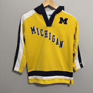 Vintage Champion University Of Michigan Hockey Jersey Sweatshirt Hooded Small
